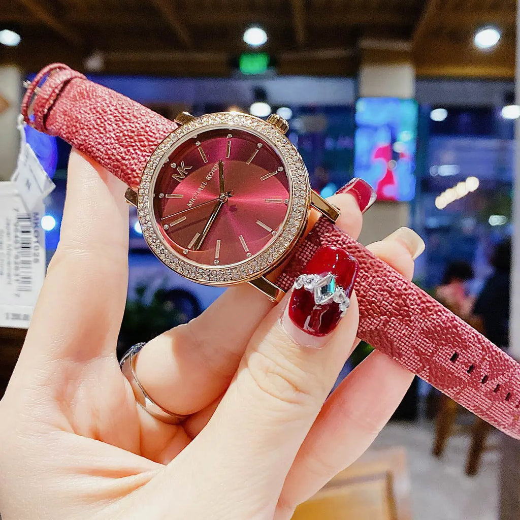 Montre femme Michael Kors Corey Rouge Vin MKO1025