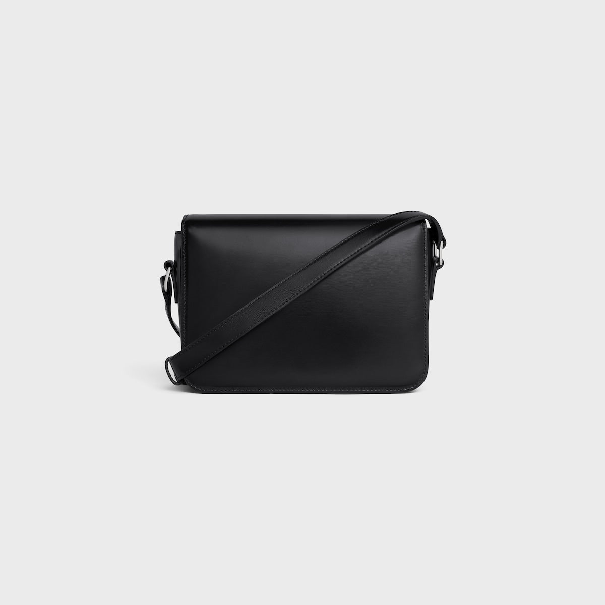 SAC TRIOMPHE TEEN VEAU BRILLANT EN NOIR ET ARGENTÉ