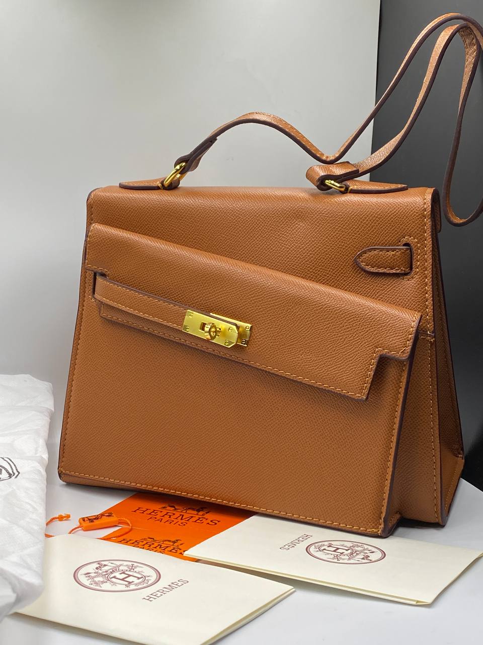 Mini sac Hermès Epsom Camel