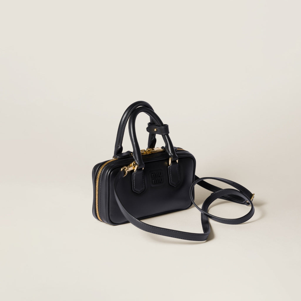 Mini-sac en semi cuir Arcadie En noir