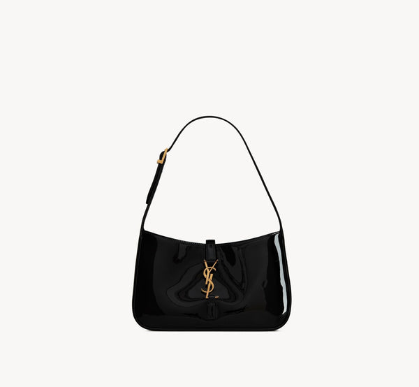 LE 5 À 7 EN SEMI CUIR VERNI NOIR