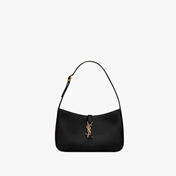 SAC YSL LE 5 À 7 EN SEMI CUIR LISSE NOIR