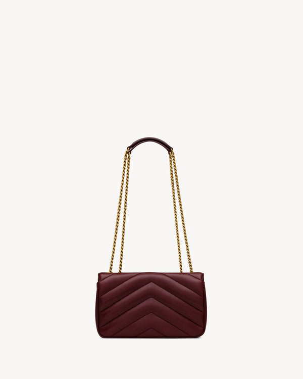 LOULOU SMALL EN SEMI CUIR MATELASSÉ ROUGE CABERNET