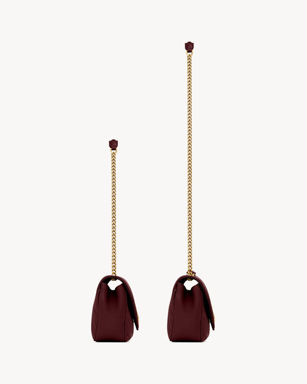 LOULOU SMALL EN SEMI CUIR MATELASSÉ ROUGE CABERNET