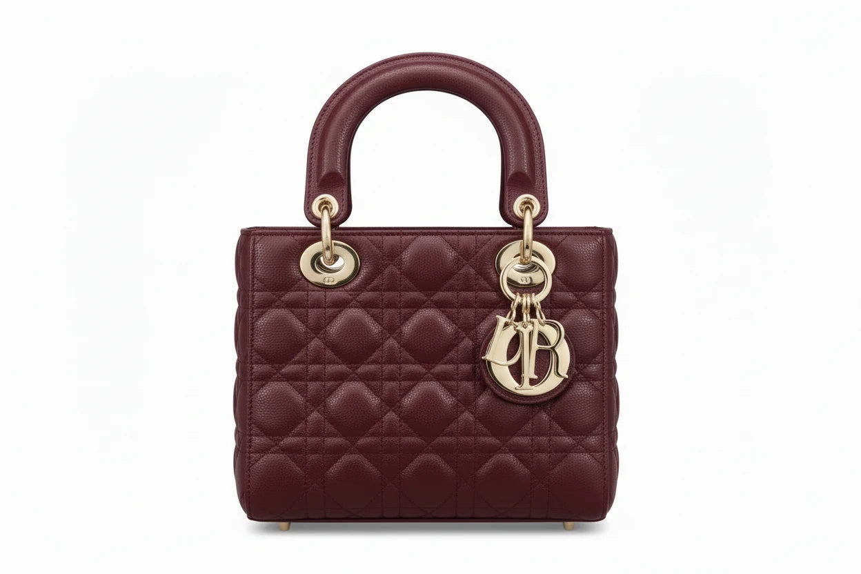 Sac Lady Dior Medium bordeaux