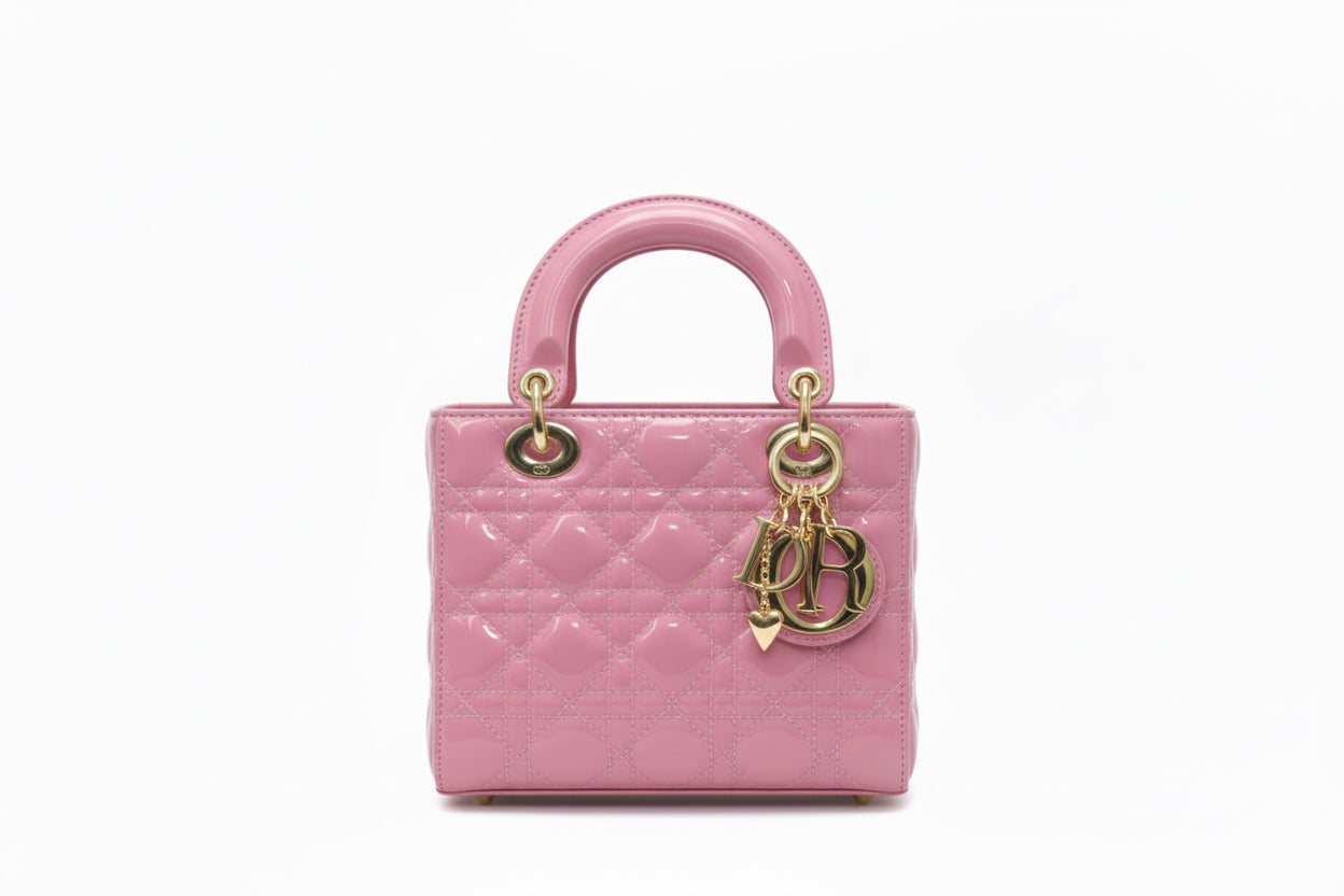 Lady Dior - Medium rose verni prune