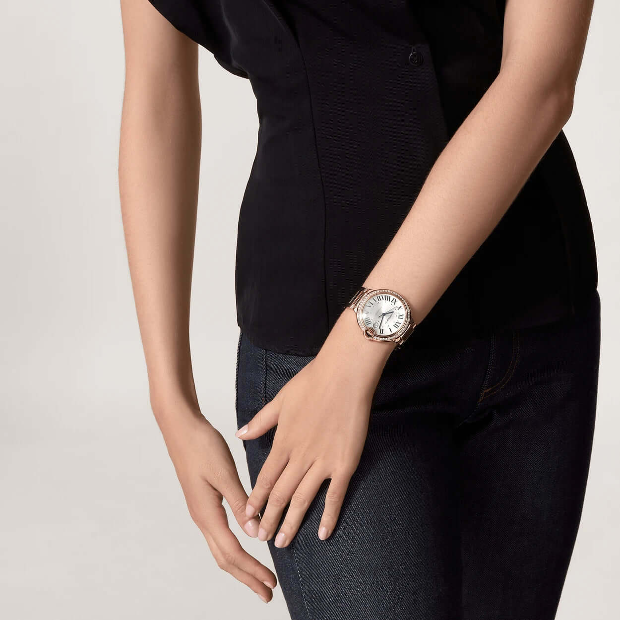 Ballon Bleu De Cartier Or Rose Sertie